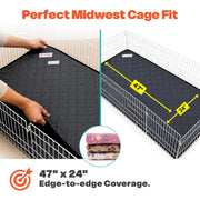 Fleece Liners for Guinea Pigs & Rabbits,  5-Pcs, for Midwest & C&C 2x4