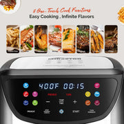 8.5QT Air Fryer, View Window, Multifunctional Large Family Size Capacity for 4-8 People, 10in1 Smart Digital Presets Air Frying