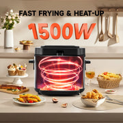 2.5L 1500W Electric Deep Fryer (US Plug) Large Capacity Countertop Home Fryer for Fried Chicken Fries Pot UL