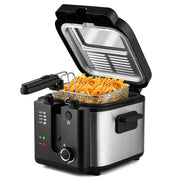 2.5L 1500W Electric Deep Fryer (US Plug) Large Capacity Countertop Home Fryer for Fried Chicken Fries Pot UL