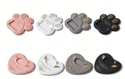G22 Handmade Pet Memorial Tombstone with Photo Frame Heart Paw Print Portable Grave Marker for Dog Cat Outdoor memorials Gift