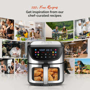 8.5QT Air Fryer, View Window, Multifunctional Large Family Size Capacity for 4-8 People, 10in1 Smart Digital Presets Air Frying