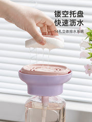 Light Luxury Dishwashing Liquid Dispenser, Household Kitchen Creative Dishwashing Liquid Dispenser, Scouring Pad and Bowl Brush Dispensing Artifact