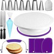Baking tools suit cake decorating table turntable decorating mouth decorating bag spatula scraper plastic turntable wholesale