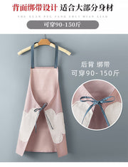 Logo advertising custom apron waterproof and oil-proof pvc kitchen cooking custom waist household a wholesale