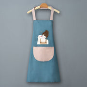 Logo advertising custom apron waterproof and oil-proof pvc kitchen cooking custom waist household a wholesale
