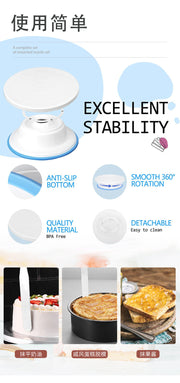 Baking tools suit cake decorating table turntable decorating mouth decorating bag spatula scraper plastic turntable wholesale