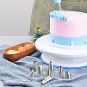 Baking tools suit cake decorating table turntable decorating mouth decorating bag spatula scraper plastic turntable wholesale