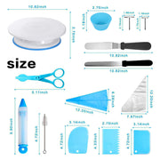 Baking tools suit cake decorating table turntable decorating mouth decorating bag spatula scraper plastic turntable wholesale