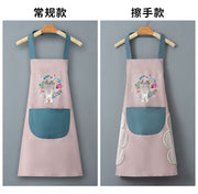 Logo advertising custom apron waterproof and oil-proof pvc kitchen cooking custom waist household a wholesale