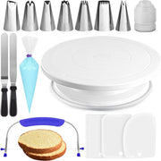 Baking tools suit cake decorating table turntable decorating mouth decorating bag spatula scraper plastic turntable wholesale