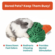 Carrot Sniff Toy - Plush Snuffle Mat for Rabbits, Dogs & Small Pets