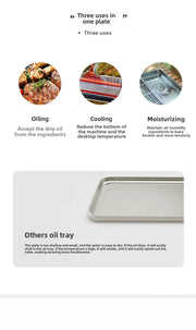 Stylish AMERZIS stainless steel electric grill for indoor and outdoor use, 110-130V American plug with temperature control and removable surface brush, ideal for cooking steaks and vegetables
