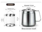 Stainless Steel 2L Deep Fryer Pot with Basket and Oil Strainer, 304 Stainless Steel Deep Frying Pot for French Fries, Chicken