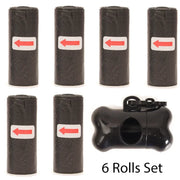 Disposable Pet Poop Bags Dog Poop Bag Bone Dispenser with Leash Clip Puppy Dog Products Supplies 5Roll(75Pcs) Bags