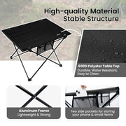ONETIGRIS Foldable Camping Table, Lightweight Portable Table Sturdy & Quick Setup, Holds Up to 66 lbs, Perfect for Camping, Hiking, Backpacking, Picnic, Beach, Travel