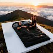 [Double Sleeping Bag] For Adults Mens With Pillow, XL Queen Size Two Person Sleeping Bag For All Season Camping Hiking Backpacki