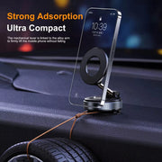 Car Phone Holder with Vacuum Adsorption and Magnetic Suction, New 2025 Model, for In-Car Navigation