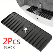Silicone Faucet Mat Dish Soap Sponge Holder Sink Kitchen Countertop Drying Mat Bathroom Kitchen Sink Splash Guard Drain Pad