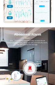 Tuya Zigbee Smart Temperature Humidity Sensor Indoor Hygrometer Thermometer Home Automation Real-time Data Works With Alexa