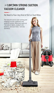AIRAJ 5 Gallon Electric Vacuum Cleaner Set 120V 1200W High-power Dry Wet Blow Vacuum Cleaner Dusting Machine Household Cleaner