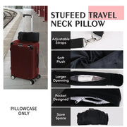 Fillable Travel Pillowcase Organizer Bag Carryable Travel Bag Airplane Cushion Travel Neck Pillow Self-filling Travel