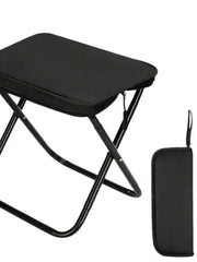 Portable Black Folding Camping Chair (Includes Storage Bag)-A Lightweight, Compact Travel Chair Featuring A Sturdy X-Frame