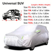 Car Cover Protection Outdoor Exterior Sun Snow UV Winter Summer SUV Sedan Auto Sunshade Dustproof Waterproof Black Silver
