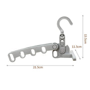 New Hotels Foldable Clothes Drying Rack Five-hole Multi-function Clothes Hook Angle Adjustable Clothes Hanger Travel