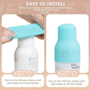 Travel Bottle Covers, Silicone Travel Container Toiletry Covers Lock Travel Accessories, For Shampoo Conditioner Washing Bottles