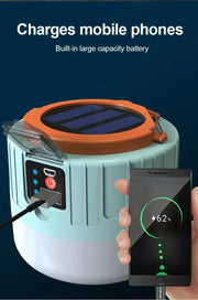 Portable Solar Camping Light Power Bank LED Lanterns With Remote Control Waterproof Outdoor Tent Light Rechargeable Flashlight ﻿
