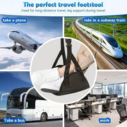 1 travel accessory: Portable and simple travel aircraft footrest, adjustable travel safety belt, lightweight hammock footrest