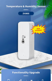 Tuya Zigbee Smart Temperature Humidity Sensor Indoor Hygrometer Thermometer Home Automation Real-time Data Works With Alexa