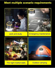 Portable Solar Camping Light Power Bank LED Lanterns With Remote Control Waterproof Outdoor Tent Light Rechargeable Flashlight ﻿
