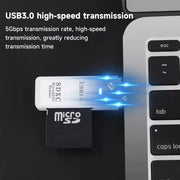 2 in 1 USB 3.0 Card Reader Micro TF sd card Reader usb adapter High Speed Cardreader TF Memory card For PC Laptop Accessories