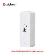 Tuya Zigbee Smart Temperature Humidity Sensor Indoor Hygrometer Thermometer Home Automation Real-time Data Works With Alexa