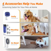 Dog Grooming Kit with Pet Grooming Vacuum, Dog Clipper, Pet Shedding Brush, Cleaning Tool in 1,