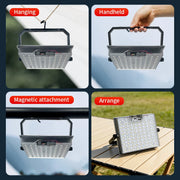 Portable Solar LED Flashlight USB Rechargeable Camping Light with Battery Indicator for Outdoor & Emergency Use