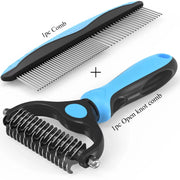 Pet Grooming Brush Comb,Dual-Sided Professional Deshedding Brush for Cats and Dogs ,Pet Brush for Removing Tangles and Knots