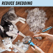Pet Grooming Brush Comb,Dual-Sided Professional Deshedding Brush for Cats and Dogs ,Pet Brush for Removing Tangles and Knots