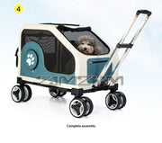 Portable Pet Trolley Case, Fashionable Detachable Dog Trolley Case, Foldable Pet Bag Cat Travel Carrier Bag