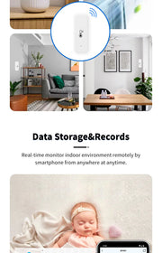 Tuya Zigbee Smart Temperature Humidity Sensor Indoor Hygrometer Thermometer Home Automation Real-time Data Works With Alexa