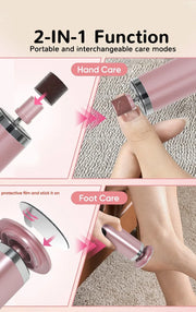 Foot Care Tool 2-in-1 Foot Hand Electric Care Tools Polish Smooth Toenails Electric Callus Remover Pedicure File Foot Scrubber