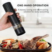 USB Electric Automatic Mill Pepper And Salt Grinder With LED Light Adjustable Coarseness Partner Grinders Kitchen Cooking Tool