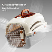 Wholesale High Quality Portable Handheld Carrier with Skylight for Outdoor Use PP Material Pet Carrier Travel