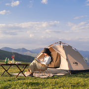 PAKICETUS 2-4 Person Automatic Pop Up Camping Tent, Instant Quick Setup Portable Windproof Tent, Lightweight Backpacking Shelter for Outdoor Travel Hiking Picnic