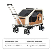 Portable Pet Trolley Case, Fashionable Detachable Dog Trolley Case, Foldable Pet Bag Cat Travel Carrier Bag