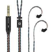 KBEAR ST16 Crystal 16 Cores Upgrade Cable 5N Single Copper Silver-plated 2PIN/MMCX/QDC Earbuds Connector For KS1 Star River Lark