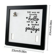 Pet Memorial Frame with Collar Holder Wooden Pet Picture Frame Loss of Dog Sympathy Gift Tabletop Decor Cat Dog Passing Away