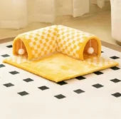 Cat Nest Tunnel Maze Digging Hole Cat Bed Warm for Autumn Winter Suitable All Seasons Removable Washable Pet Winter Blanket